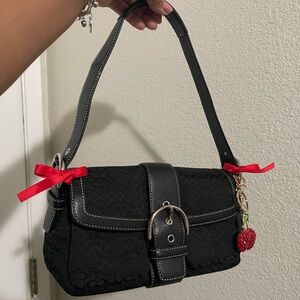 Black Signature y2k Coach SoHo Flap Bag